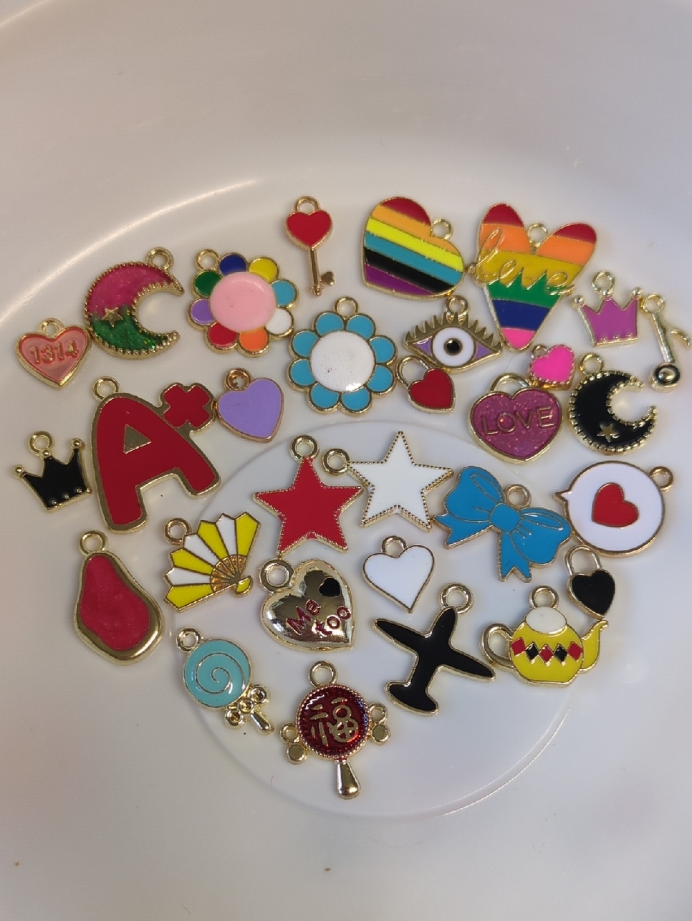 💚4/$10💚 Y33 Colorful Enamel Charms Set for DIY